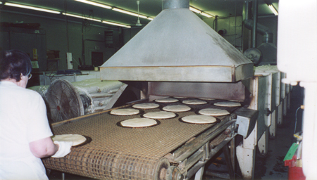 Plenty of pizza shells and other Italian products from the Red Door Pizzeria, New Britain, CT